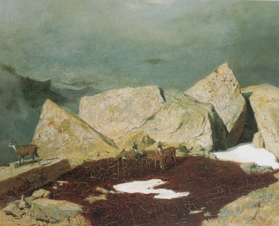 Hautes montagnes avec chamois - Arnold Böcklin